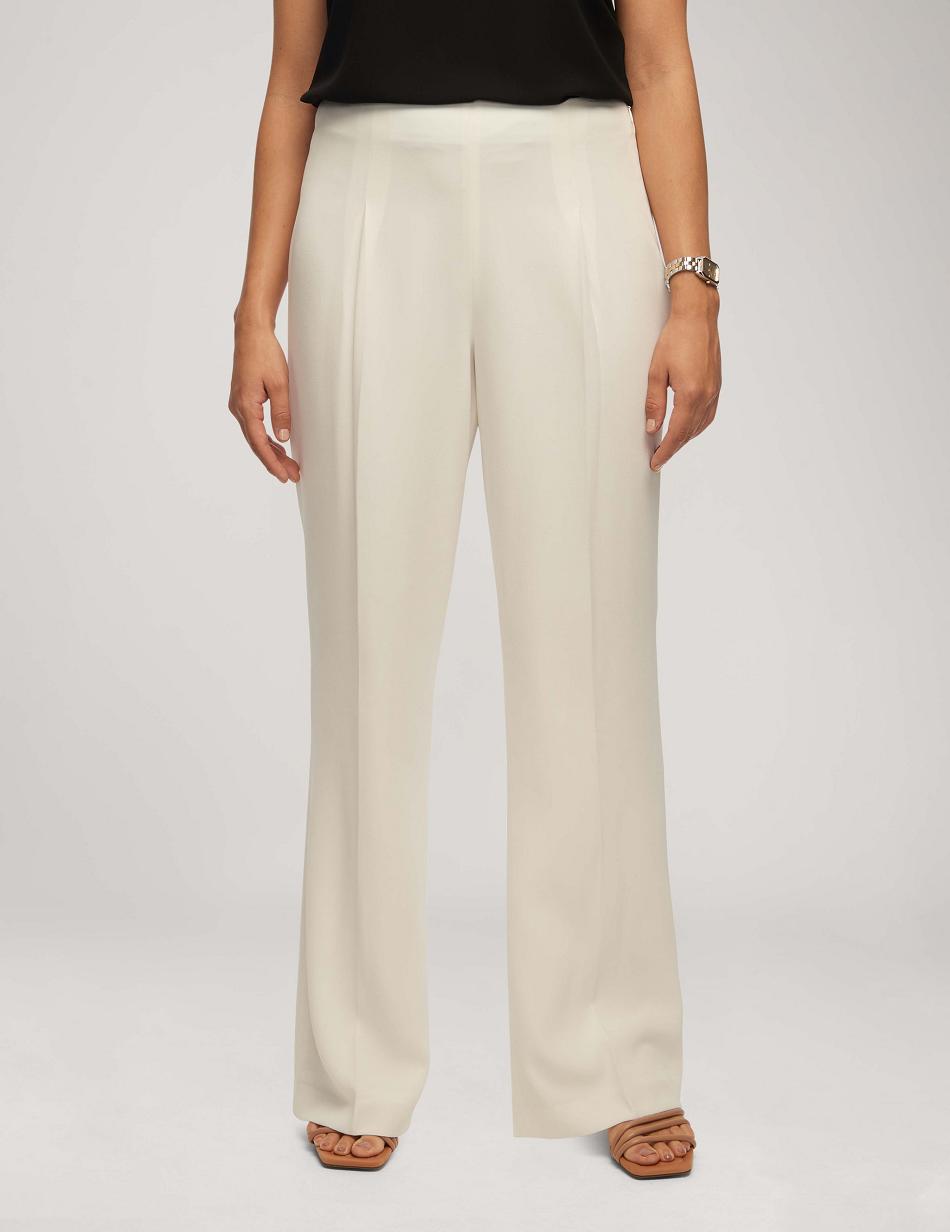 Pantalons Anne Klein Crepe High Rise Pant With Pleat Larges Leg   | YPM-7935502